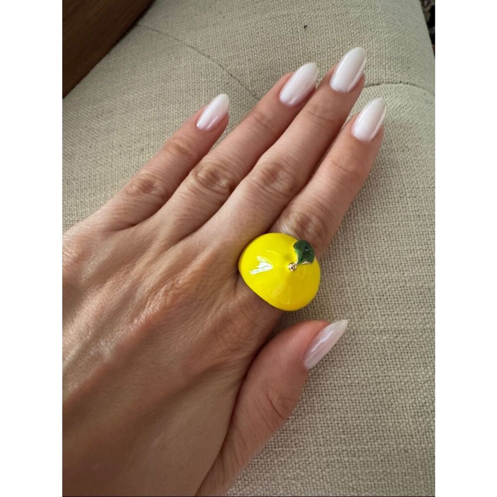 Lemon Enamel ring M779 - Picture 2 of 3